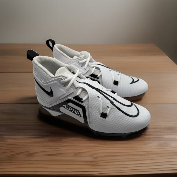 NEW Nike Alpha Menace Pro 3 Mens‎ Football Cleats Sz 12 Panda White CT6649-100 main image 4
